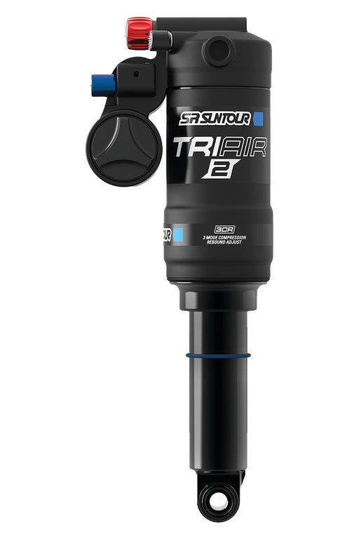 Amortisiert. SR Suntour RS22 TRIAIR2 3CR schwarz, 185 x 50 mm, Trunnion