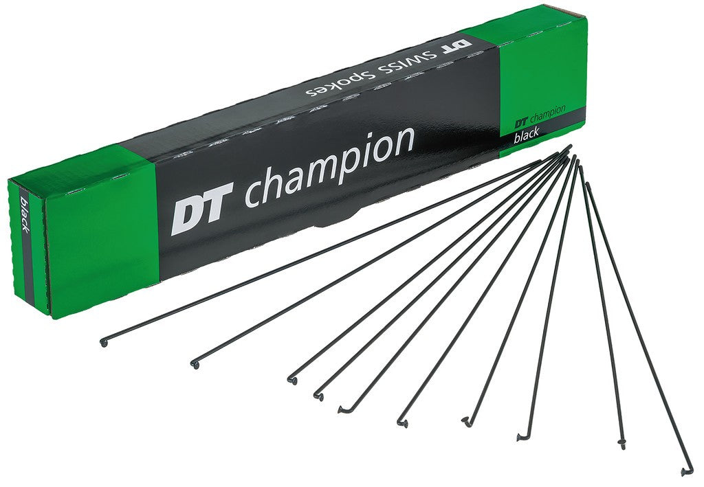 Radios DT Swiss Champion M 2x276mm cart. 100 uds., negro, acero inoxidable, sin cabecilla