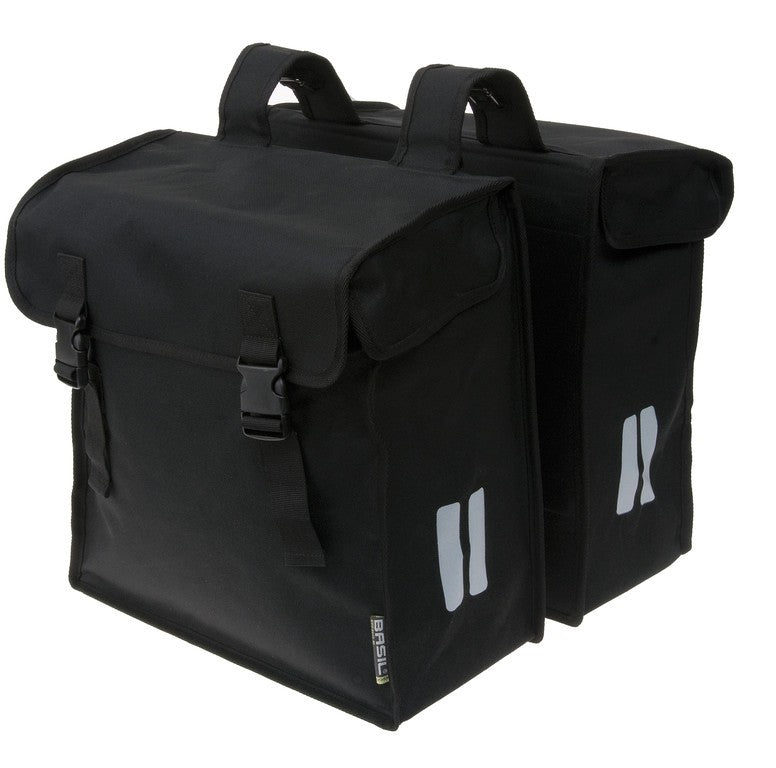 Borsa doppia Basil Mara XXL nero, 35x16x34cm, 47l