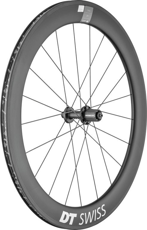 RP DT Swiss ARC1400 Dicut 62 28"/17 mm Carbono, cierre rápido de acero 130/5 mm, Shimano