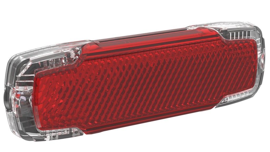 Luz trasera LED para bicicleta eléctrica b&amp;m Toplight 2C E 5-15 V, montaje en portaequipajes 50/80 mm