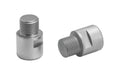 Extensión de eje de pedal Ergotec, acero inoxidable, color plata/plata, para 9/16" (par)
