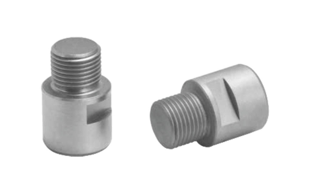 Extensión de eje de pedal Ergotec, acero inoxidable, color plata/plata, para 9/16" (par)
