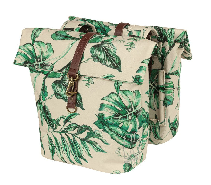 Borsa doppia Basil Ever-Green sandshell beige, 28x16x35cm, 28-38l