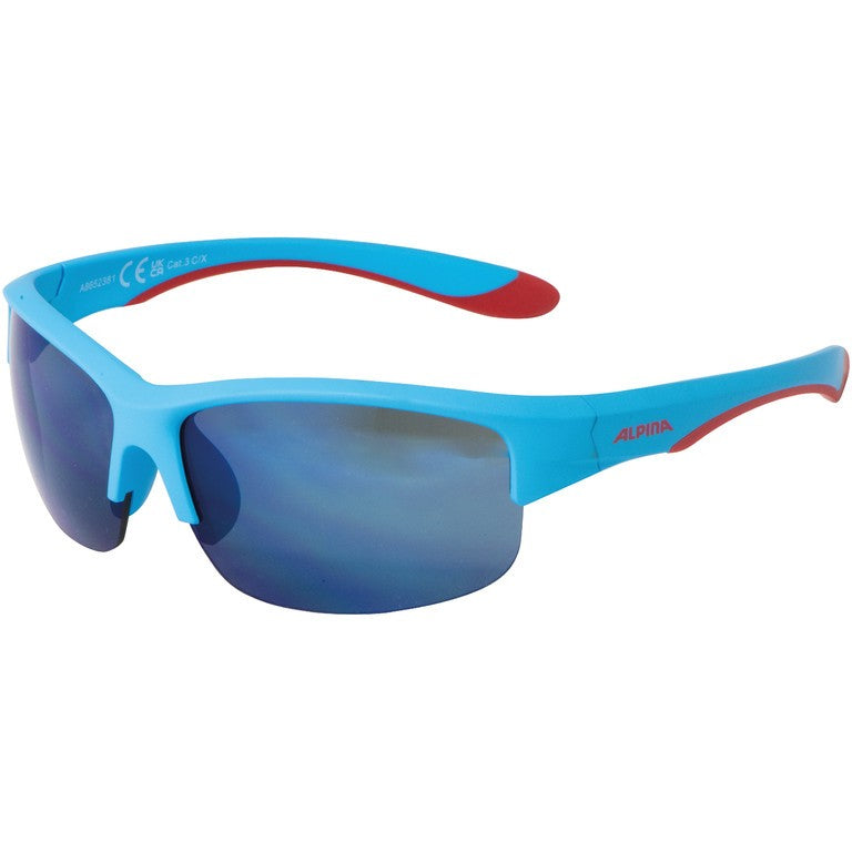 Alpina Flexxy Youth HR blu-rs op. Sonnenbrille, blaue Gläser, verspiegelt, Kat. 3