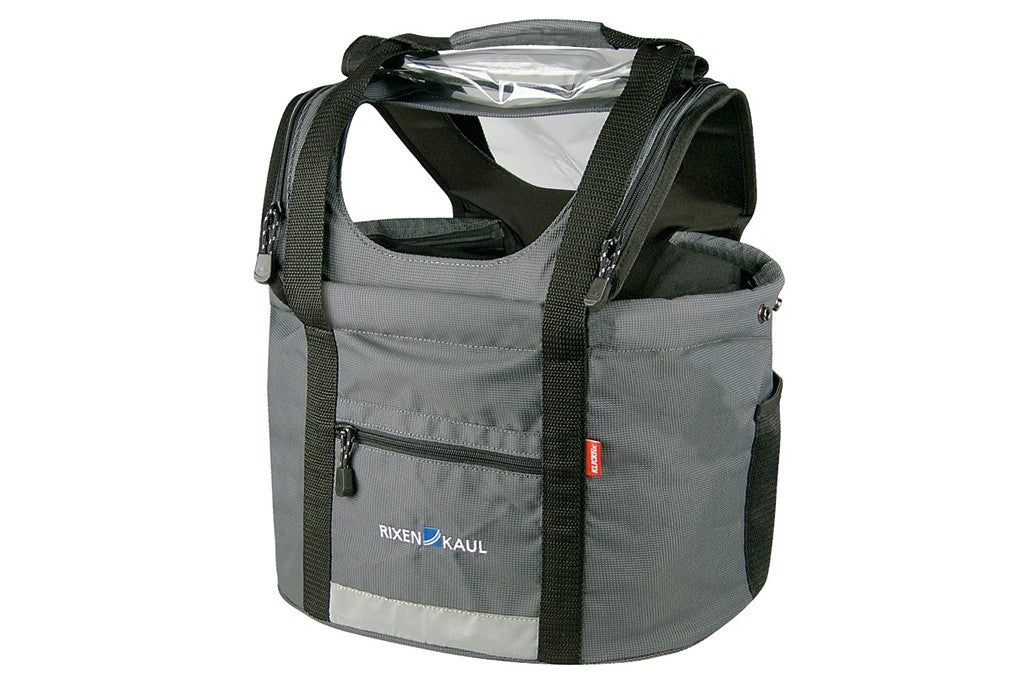KLICKfix Hunde-Einkaufstasche, grau, 38 x 29 x 25/40 cm, 24 l, 1350 g