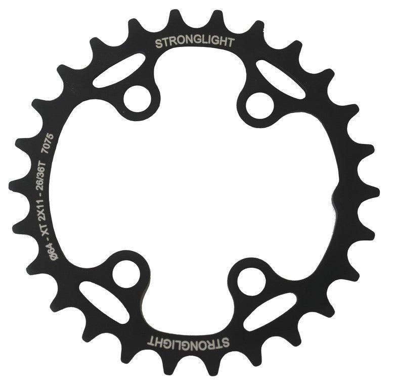 Stronglight MTB Shimano Kettenblatt 2x11 für XT FC-M8000/SLX Innenaufnahme 28(38)d schwarz