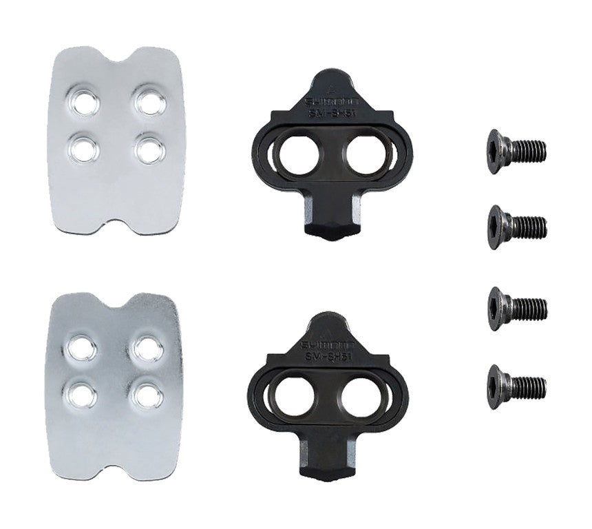 Set di piastre SPD Shimano SM-SH51 nero/argento, semplice
