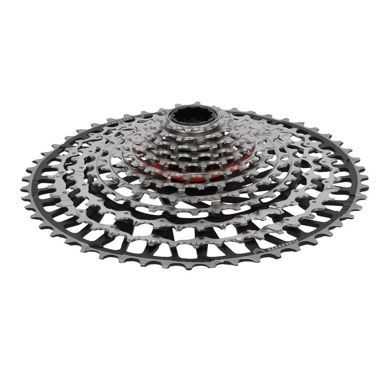 Pacco pignoni SRAM XS-1297 T-Type 12vel, 10-52 denti, XD-Body, nero