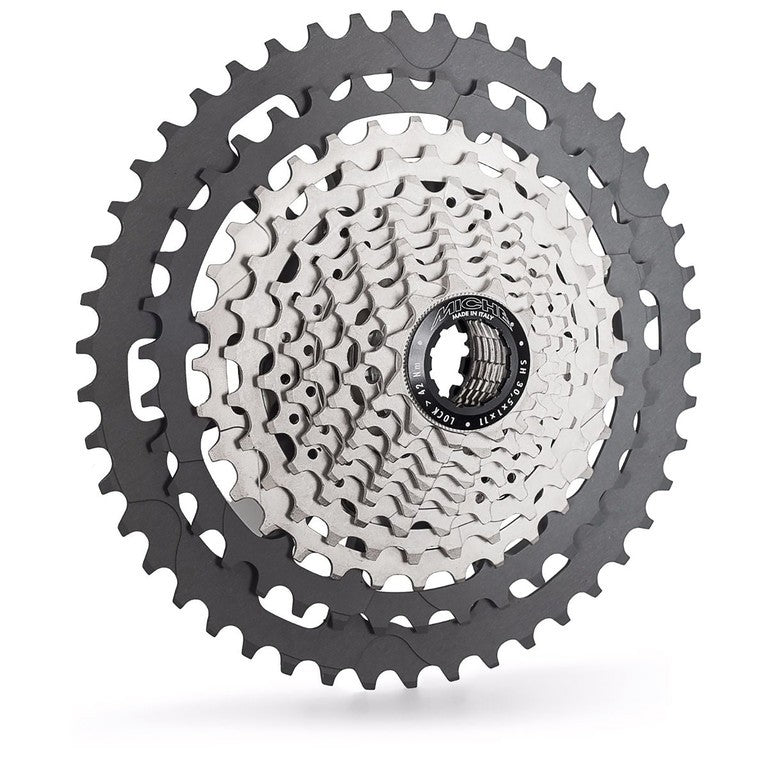 Juego de piñones Miche XM 11 de 11 velocidades, 11-46, con Shimano, color plateado