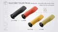 Manopole HERRMANS Nucore Tour Peak Box 130mm, Ø 22mm, colori ass.,DD47 BL+BR