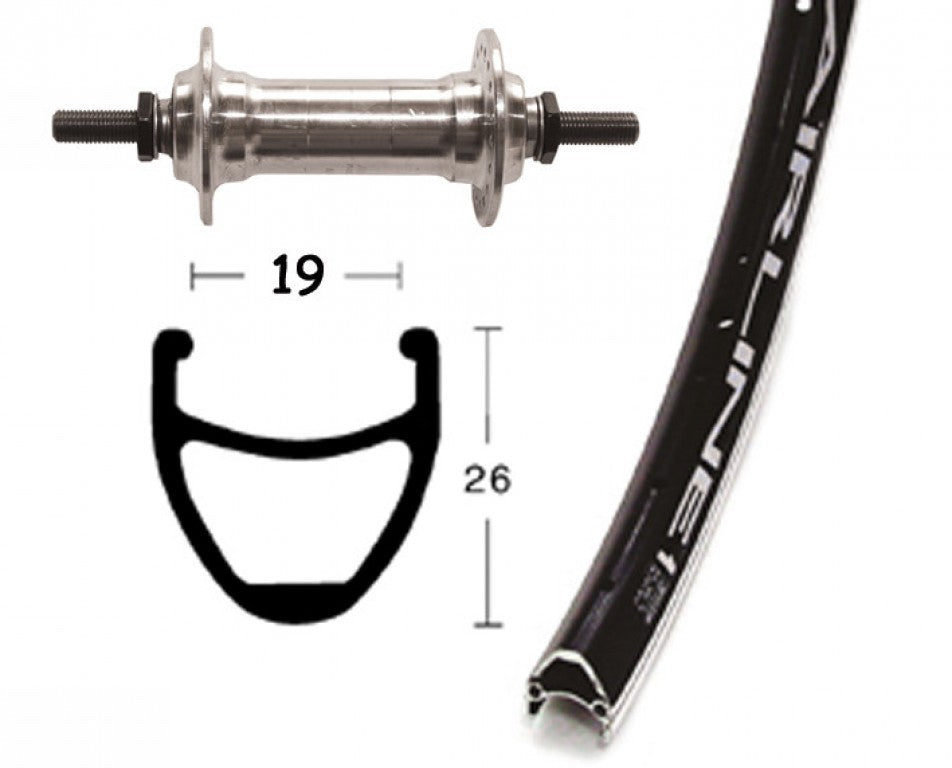 r.ant.28x1.75flangia d.mozzo scan,36 bu. Airline 1, nero, raggi Niro