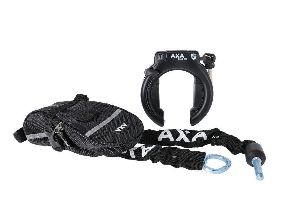 Axa Block XXL Set mit schwarzem Frame-Lock, ULC 100 und Etui