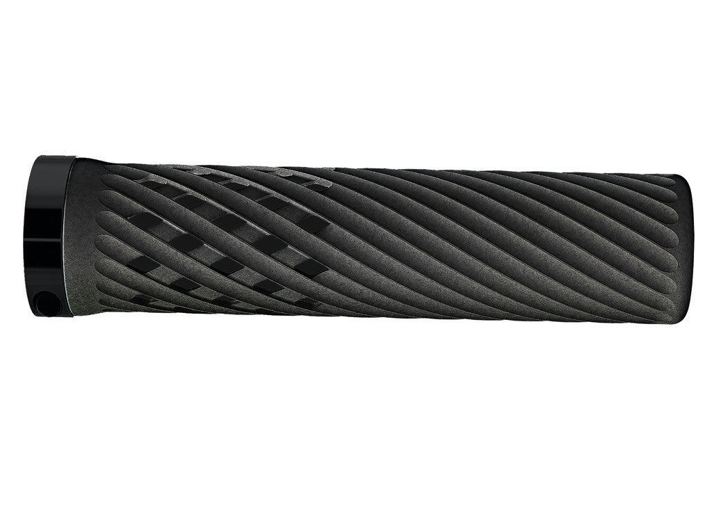 Puños HERRMANS Luna Lock 130 mm, Ø 22 mm, negros