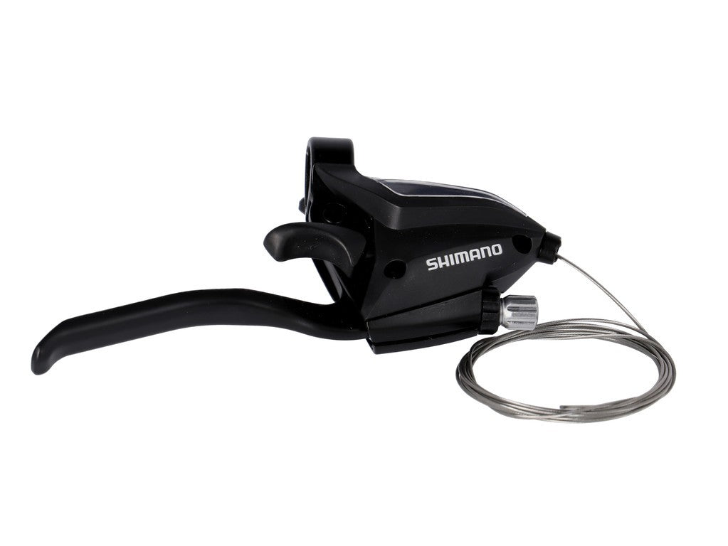 Maneta Shimano ST-EF500 de 4 dedos, 8 velocidades, para diestros, C+F, freno V-Brake, 2050 mm, color negro