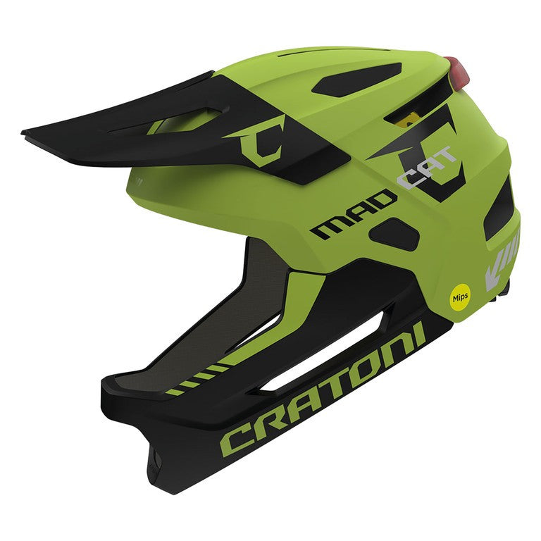 Cratoni Madcat MIPS Fahrradhelm Limette/Schwarz Op., Größe S/M (49-56 cm)