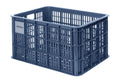 Cassa per bici Basil Crate L 38x49x26cm, bluestone, plast., 40 l