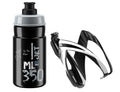 Botella de agua JET + portabotellas CEO Elite Kit 350ml, negro/gris, negro/blanco brillo.