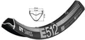 Cerchio DT Swiss E 512 27.5" nero, 32 fori, 584-25, LV 6,5mm