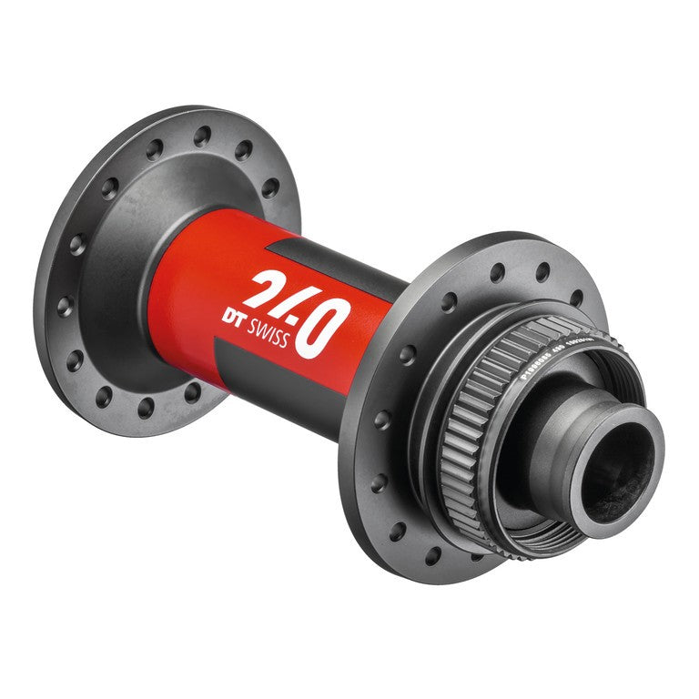 Buje RA DT Swiss 240 MTB, freno de disco, 100/15 mm TA, 28 agujeros, Center Lock