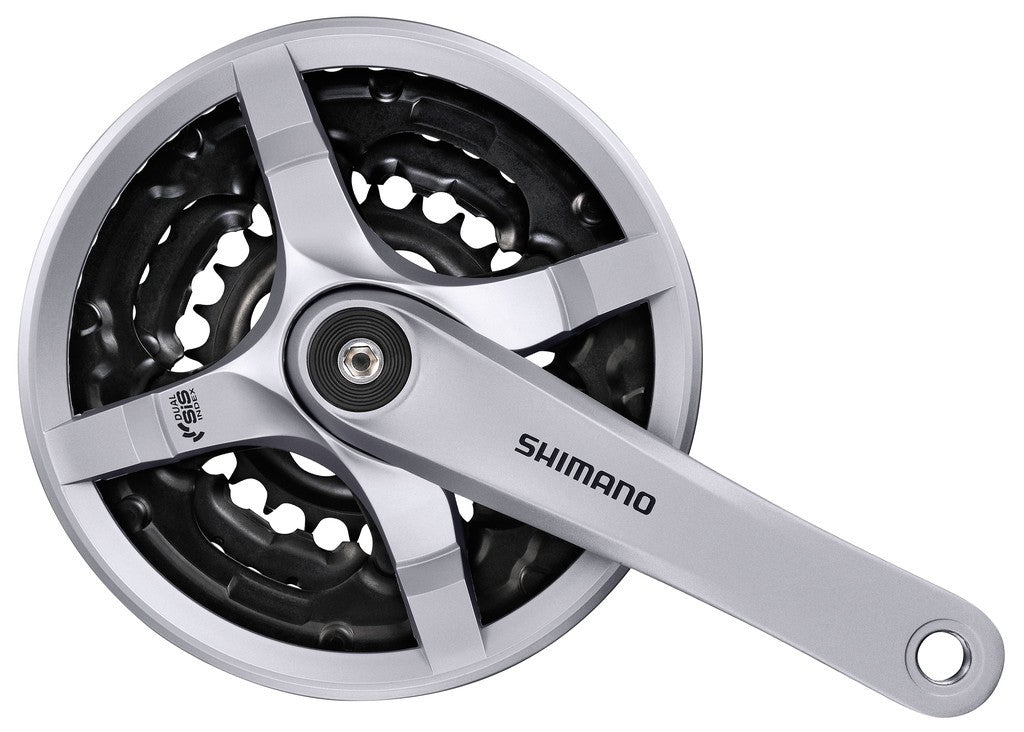 Guarnitura Shimano FC-TY501 6/7/8v, 24/34/42d,170mm, arg, c.paracat.
