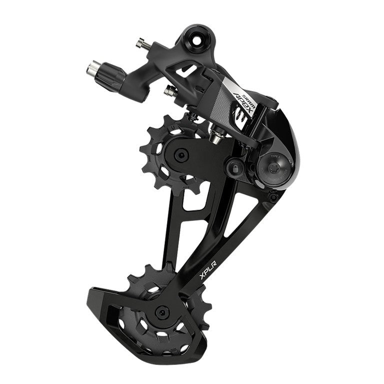 Deragliatore post. SRAM Apex XPLR 12v, max. 44d, nero, mecc.