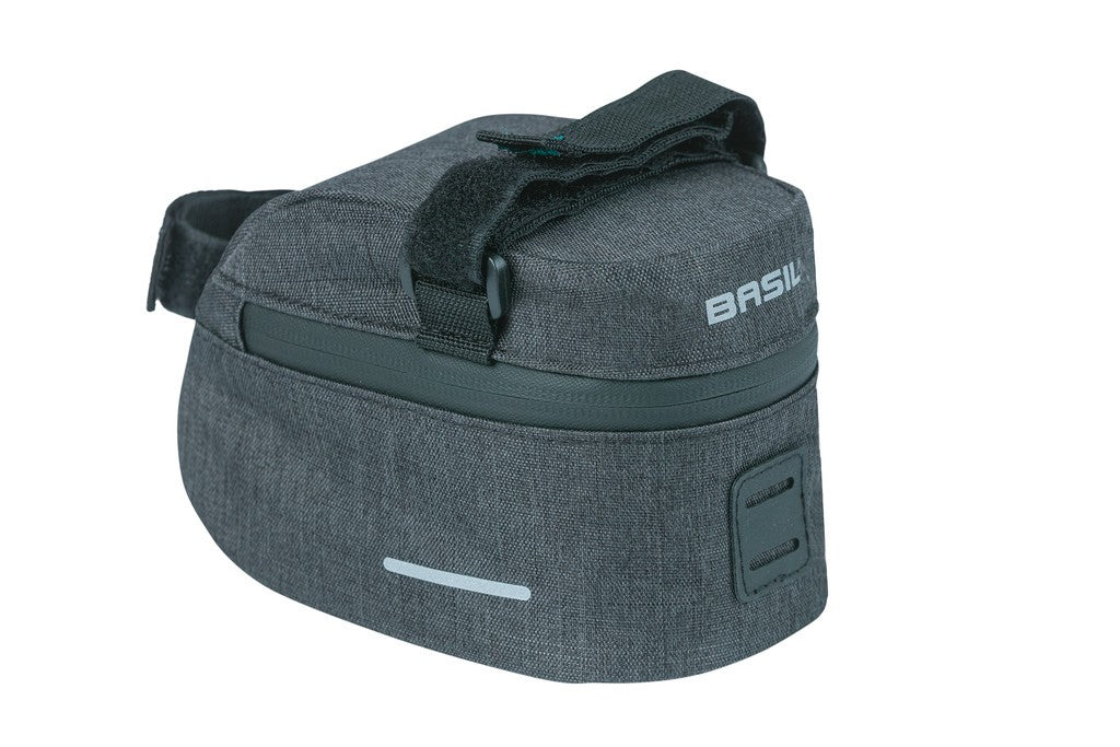 Borsa da sella Basil Discovery 365D M nero melee, 9x15x10cm, 1 l