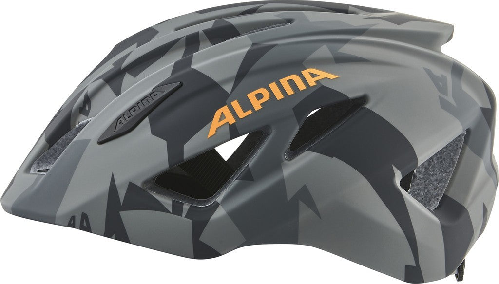 Casco de bicicleta Alpina Pico Flash con luz, negro, camuflaje, naranja, talla 50-55 cm