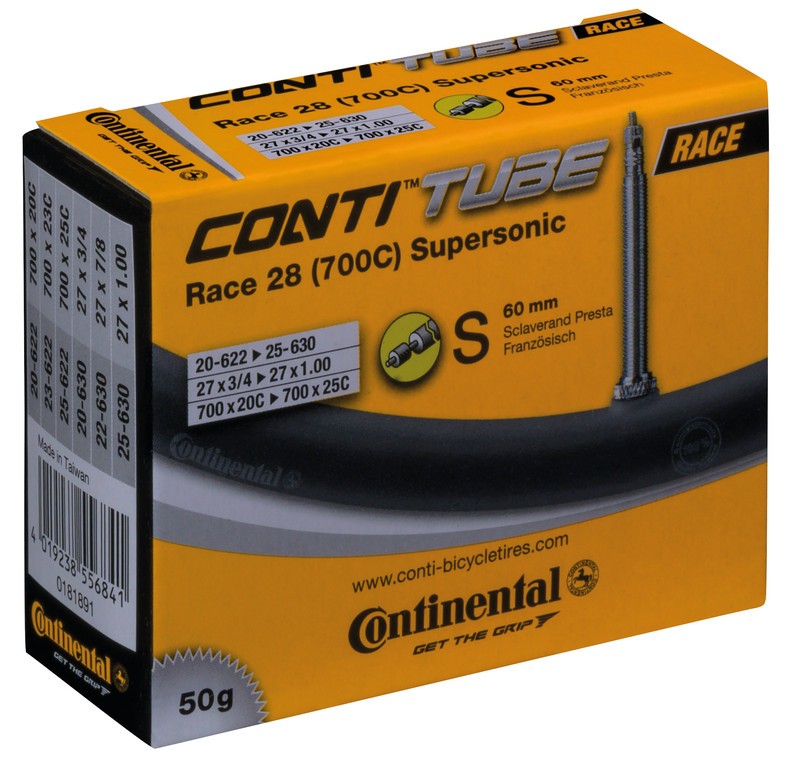 Cámara de aire Conti Race 28 Supersonic 28" 700x20/25C 20/25-622/630 VP 60mm