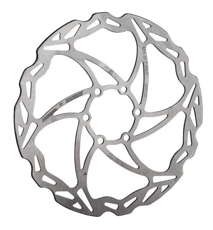 Disco freno Miche MTB Ø203mm, arg, 6 fori, Wave Shape