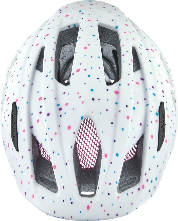 Casco de bicicleta Alpina Pico Flash con luz negra, lunares, talla 50-55 cm