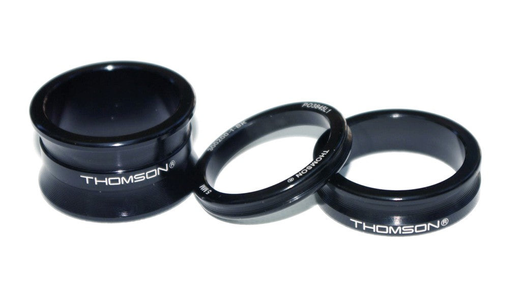 Kit espaciador Thomson negro, 5 mm/10 mm/20 mm