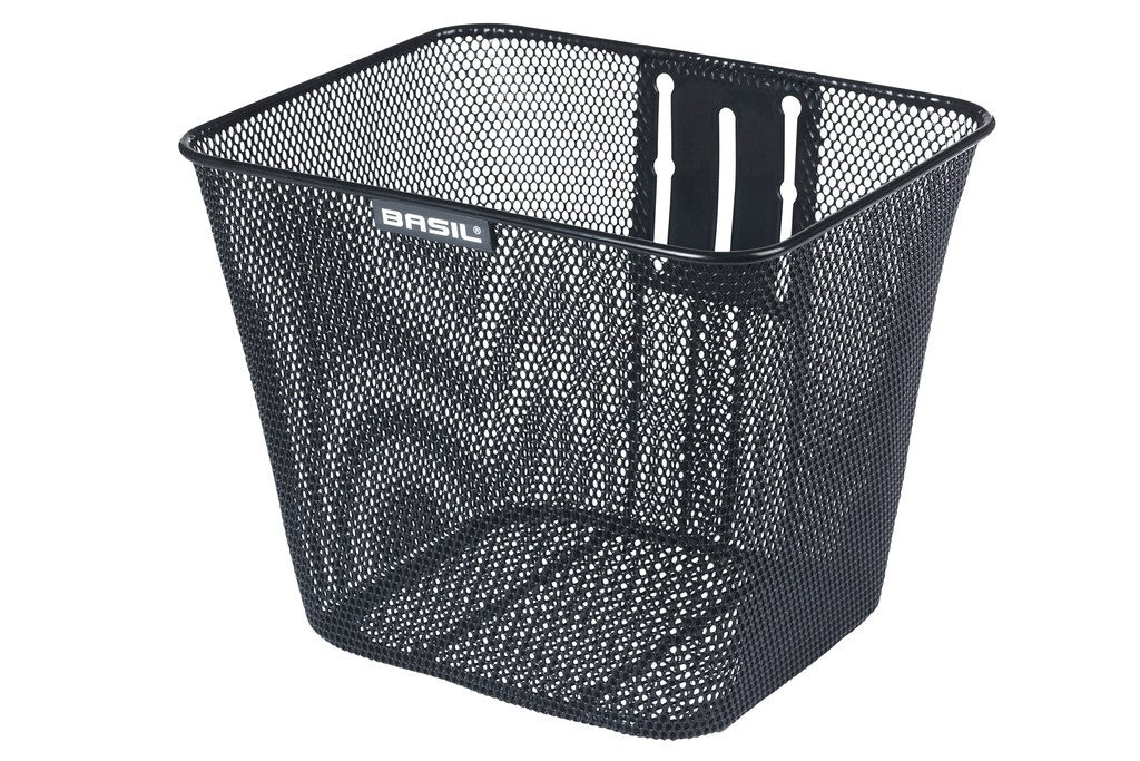 Basil Bilbao Frontkorb, schwarz, feines Netzgewebe, Stahl, FM