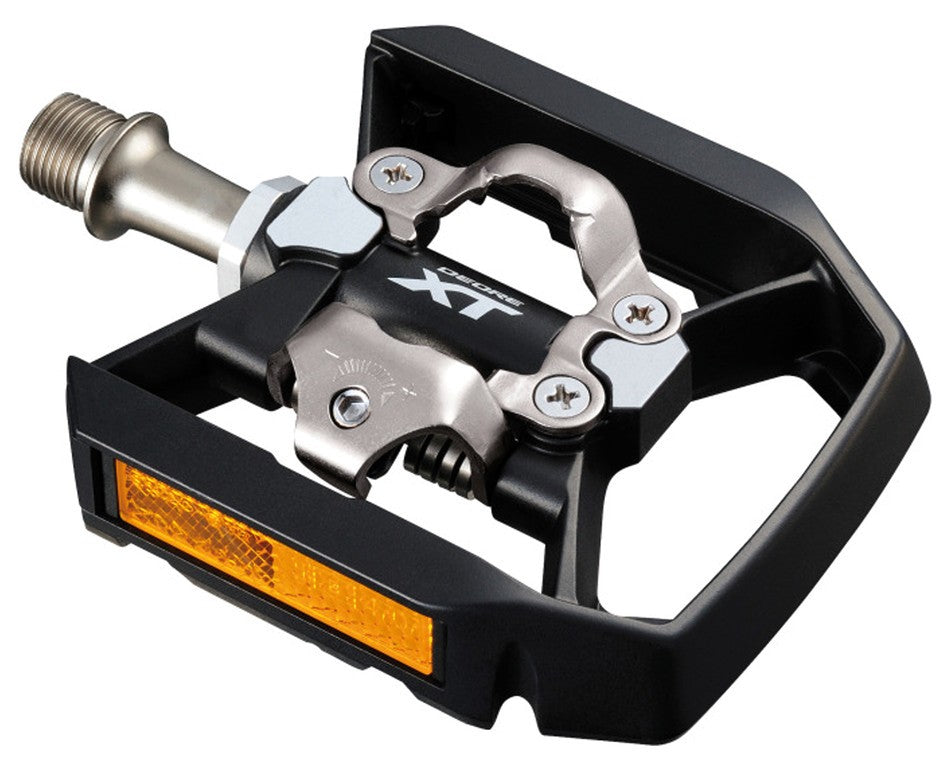 Pedale Trekking SPD Shimano PDT8000 nero,9/16",unilaterale, con riflettori