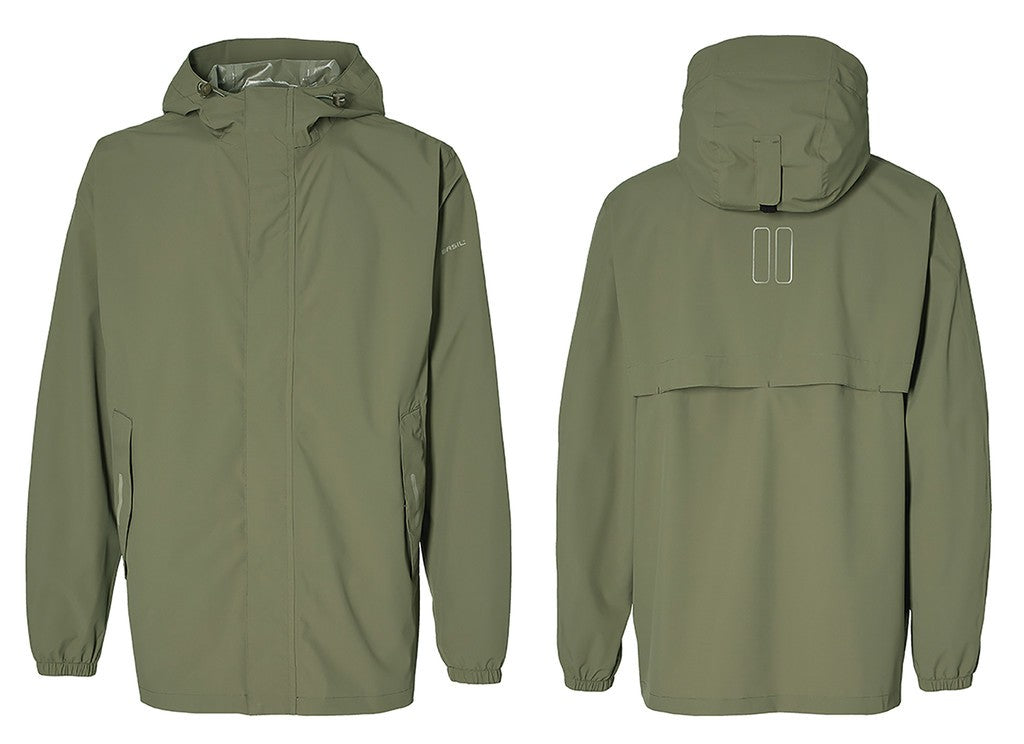 Chaqueta impermeable Basil Hoga verde oliva, talla XS, unisex