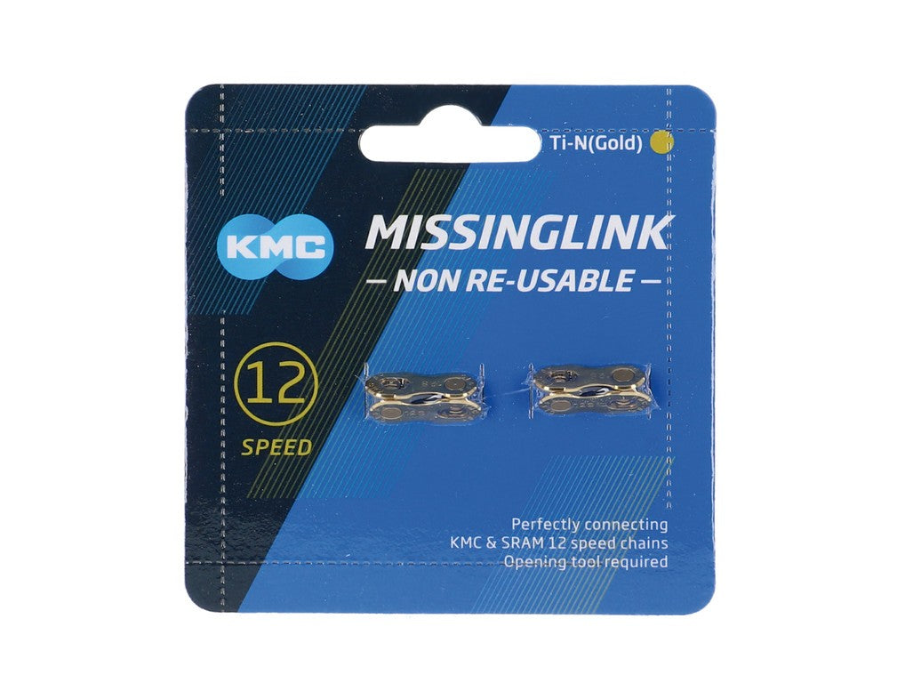 Missinglink KMC 12NR Ti-N 2 pz. per catene da 5,65mm, 12vel., oro