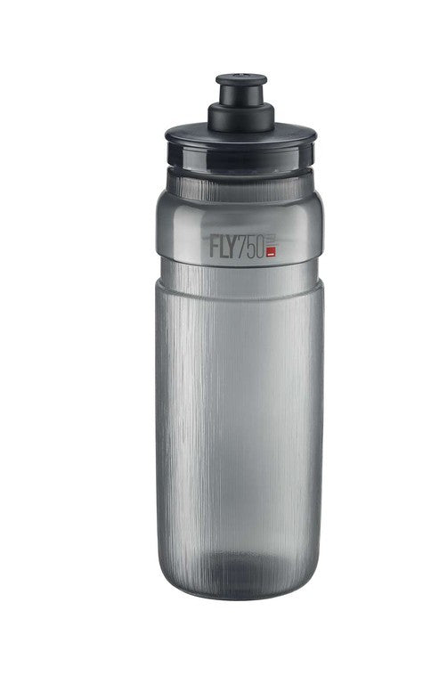 Elite Fly Tex 750ml Wasserflasche, Klar/Rauchgrau