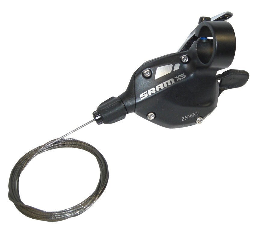 SRAM X5 2-Gang-Triggerschalthebel, vorne, schwarz, 1:1