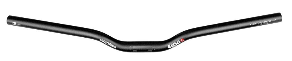 Ergotec Ergo L Lenker Ø 25,4 mm, 610 mm, 12°, Aluminium, schwarz