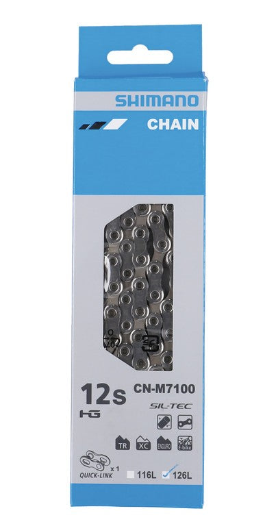 Catena Shimano M 7100 126 maglie, 12 vel., argento