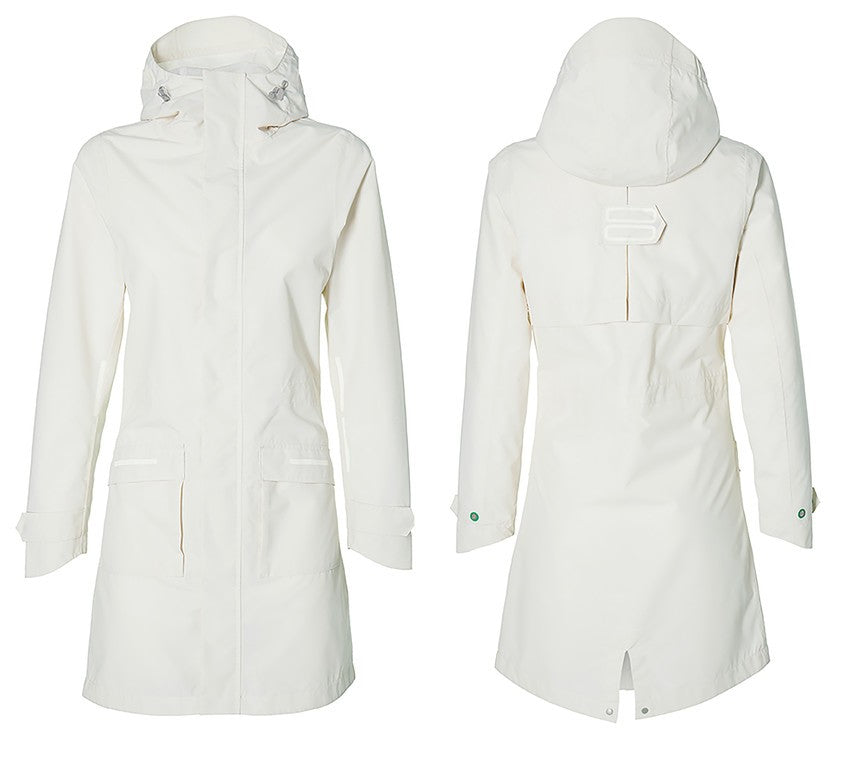 Parka antipioggia Basil Mosse snow white, t. XL, donna