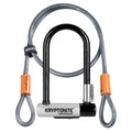 Kryptonite KryptoLok Mini-7 8,2 x 17,8 cm, silber/silber, 2 Schlüssel, 1,2 m Kabel