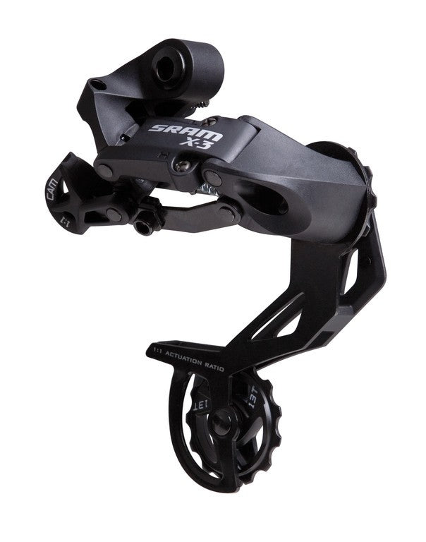 Deragliatore post. SRAM X3 7/8/9vel, gabbia lunga, nero, all