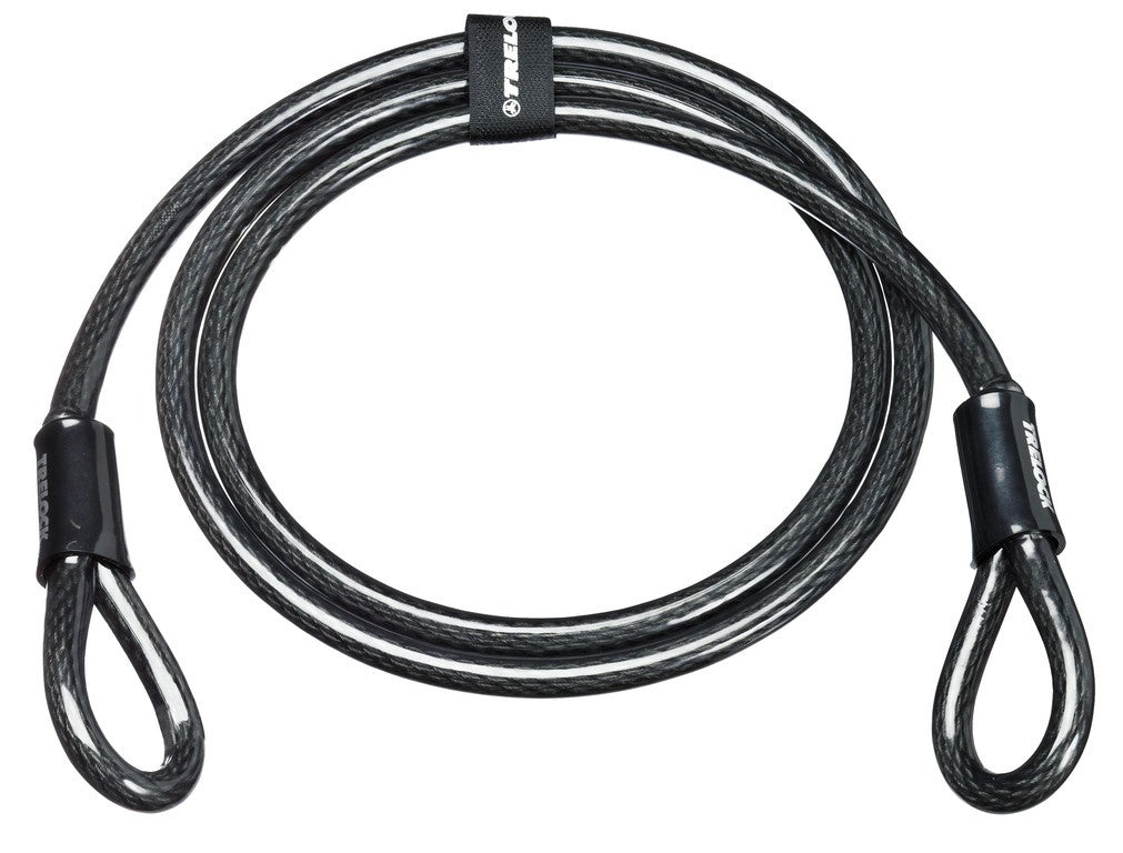 Trelock ZS 180 Kabel mit Schlaufen, 180 cm lang, Ø 12 mm, schwarz