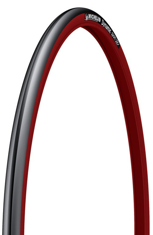 Neumático rígido Michelin Dynamic Sport de 28", 700x23, 23-622, color rojo