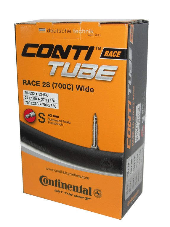 Cámara de aire Conti Race 28 de 28" de ancho, 700x25/32C, 25/32-622/630 VP, 42 mm