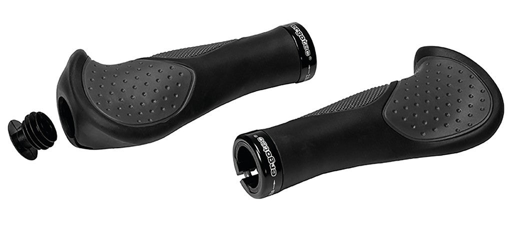 Manopole Ergotec Frisco 2 Silicone 140mm, Ø 22mm, nero/grigio, silicone