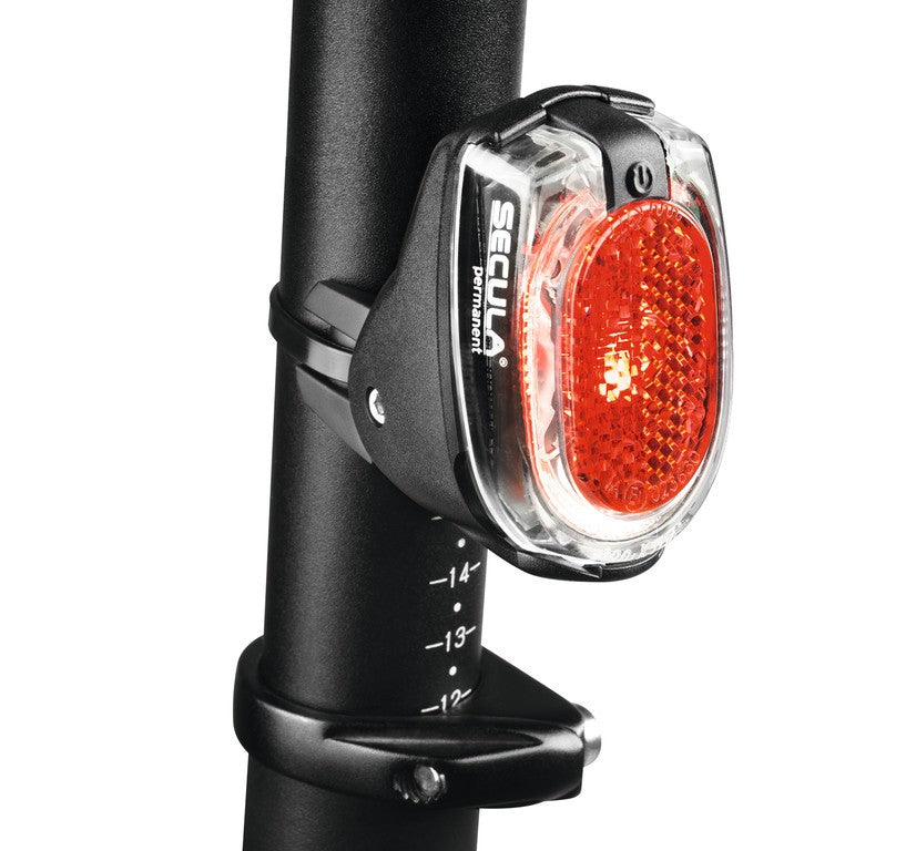 Luce post. LED a batt. b&m Secula fissaggio reggisella/foderi