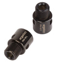 Ergotec Pedalachsenverlängerung, schwarzer Edelstahl, für 9/16" (Paar)