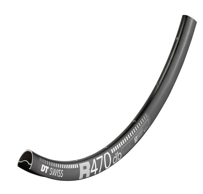 Cerchio DT Swiss R 470 DB 28", nero, 24 fori, 622-20, LV 6,5mm